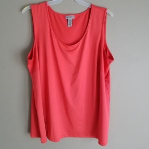 Catherine's 3x 26 / 28 Orange/Dark Coral Tank Top